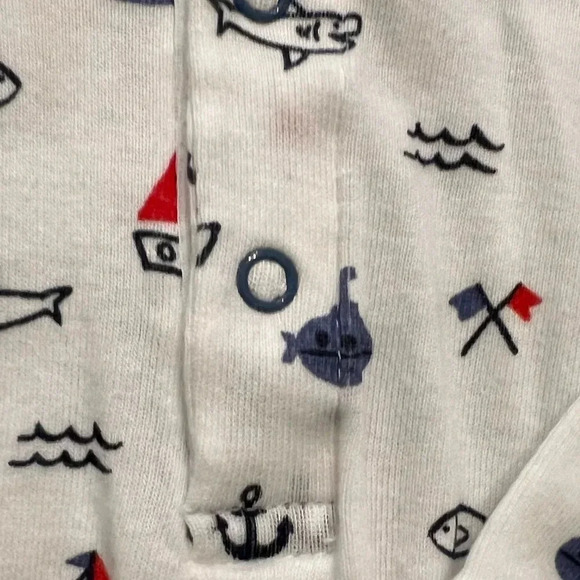 BOUT CHOU Infant Onesie Ship Nautical Print - Picture 2 of 4